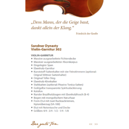 Alternative view of Franz Sandner Dynasty Violin-Garnitur 302