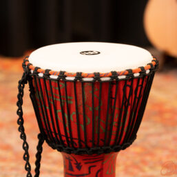 Alternative view of MEINL PADJ1-F Rope Tuned Travel Djembe | Pharaoh's Script Design