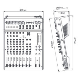 Alternative view of YAMAHA MG12 Mixer | 12 Kanäle