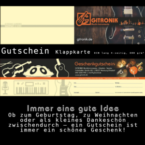 GITRONIK Geschenk-Gutschein |15EUR-100EUR