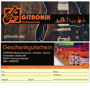 GITRONIK Geschenk-Gutschein |15EUR-100EUR