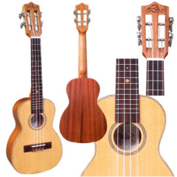 Alternative view of Leho LHU-CSM Ukulele vollmassiv, Mahagoni mit Zeder | versch. Größen