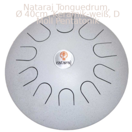 Nataraj Tonguedrum, Ø 40cm, Keramik-weiß, D Moll Pent.