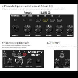 Alternative view of nuX Mighty 40BT Modeling Amp|Bluetooth