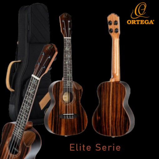 ORTEGA Elite| Konzert Ukulele 4 String- Solid Ebony