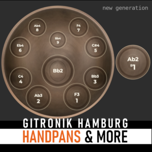 GITRONIK Custom Handpan B-Amara  10+1 | newgeneration 2026 | Bottom Note