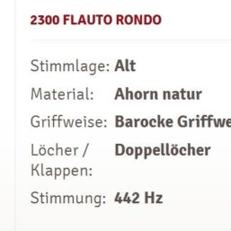 Moeck Flauto Rondo Alt-Flöte 2300