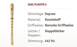 Moeck Flauto 1 1021 Flöte