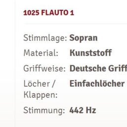 Moeck Flauto 1 1021 Flöte