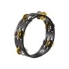 MEINL Compact Wood Tambourine CTA2M-BK Tambourin mit Alu- und Stahlschellen