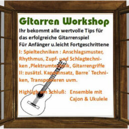 Gitarrenanfänger -3 Stunden Workshop am 16.Jan.2016